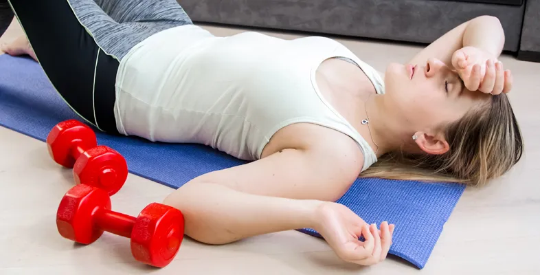 Evening calm space with curved walls